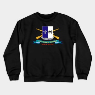 371st Infantry Regiment - Black Devils (V0) w Br - Ribbon Crewneck Sweatshirt